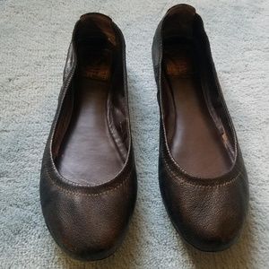 Tory Burch Eddie Chocolate Brown Ballet Flats 8.5